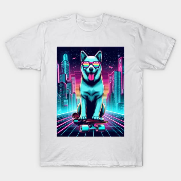 Dog Skateboarding T-Shirt by BukovskyART